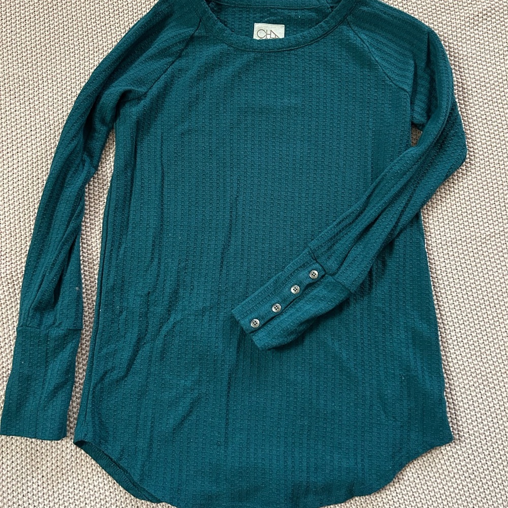 Chaser Waffle Knit Long Sleeve Top